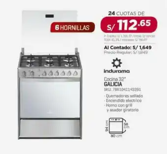 Carsa Indurama Cocina 32 Galicia oferta