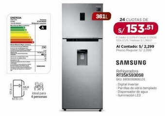 Carsa Samsung Refrigeradora RT35K5930S8 oferta