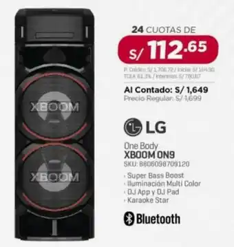 Carsa LG One Body XBOOM ON9 oferta