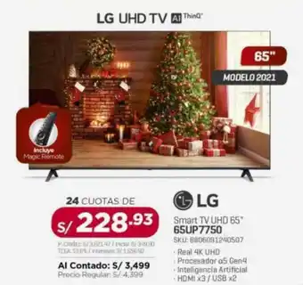 Carsa LG Smart TV UHD 65" 65UP7750 oferta