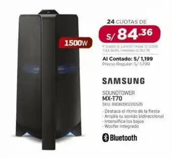 Carsa Samsung Soundtower MX-T70 oferta