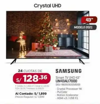 Carsa Samsung Smart TV UHD 43" oferta