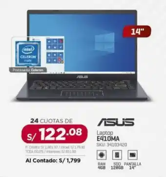 Carsa Asus Laptop E410MA oferta
