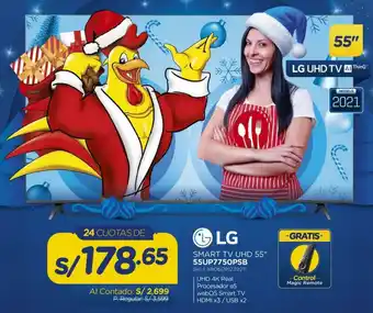 El Gallo Más Gallo LG Smart TV UHD 55" oferta