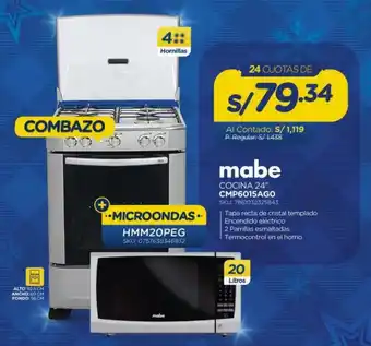 El Gallo Más Gallo Mabe Cocina 24" CMP6015AGO oferta