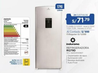 El Gallo Más Gallo Indurama Refrigeradora RI279D oferta
