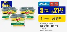 Makro SCOTCH-BRITE Esponja verde 2 en 1 oferta