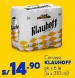 Mass KLAUHOFF Cerveza oferta