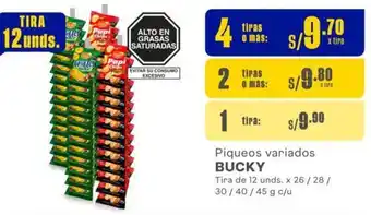 Makro BUCKY Piqueos variados oferta