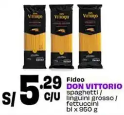 Plaza Vea DON VITTORIO Fideo oferta