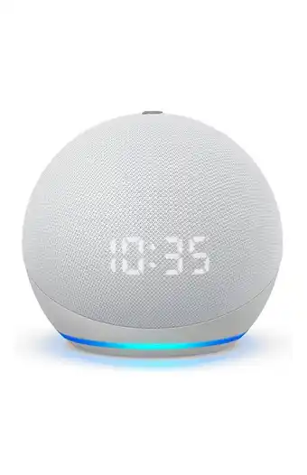 Tiendas EFE Parlante inteligente bluetooth amazon echo dot 4 con reloj led alexa - blanco oferta