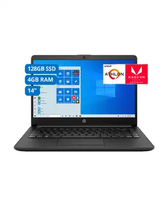 Tiendas EFE Laptop hp 14" fhd athlon silver 3000 4gb 128ssd / teclado en inglés oferta