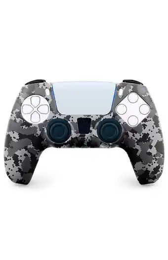 Tiendas EFE Funda silicona + 2 thumb mando ps5 camuflado negro oferta