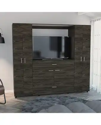 Tiendas EFE Clóset tuhome manila z-200n - 7 puertas tv coñac/blanco oferta
