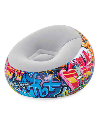Tiendas EFE Sillon inflable grafiti 112x112x66cm oferta