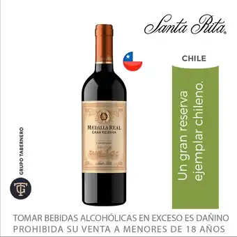 Tottus Vino s rita medalla real g reserva carmenr oferta