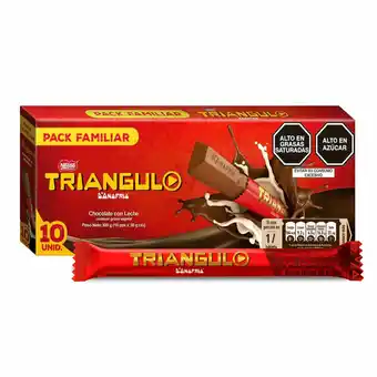 Tottus Chocolate triangulo con leche caja 30g x 10und oferta