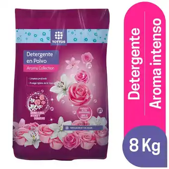 Tottus Detergente polvo aroma collection tottus x 8 kg oferta