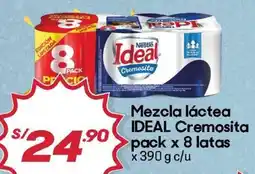 Hiperbodega Precio Uno Mezcla láctea IDEAL Cremosita oferta