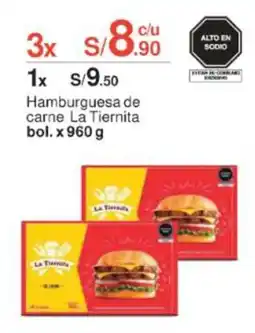 Metro Hamburguesa de carne La Tiernita oferta