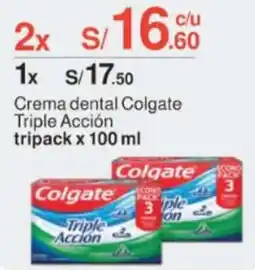 Metro Crema dental Colgate Triple Acción oferta