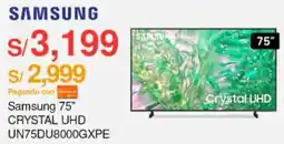 Metro Samsung 75" CRYSTAL UHD oferta