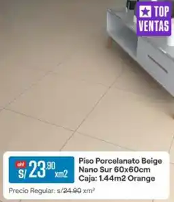 Promart Piso porcelanato beige nano sur oferta