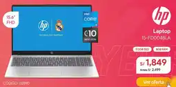 Hiraoka Hp Laptop 15.6" oferta