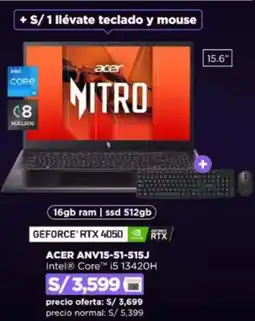 Ripley ACER ANV15-51-515J Intel Core i5 oferta