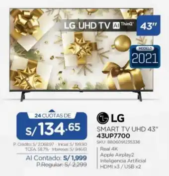 El Gallo Más Gallo LG Smart TV UHD 43" oferta