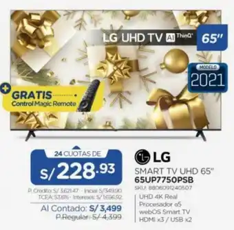 LG Smart TV UHD 65"