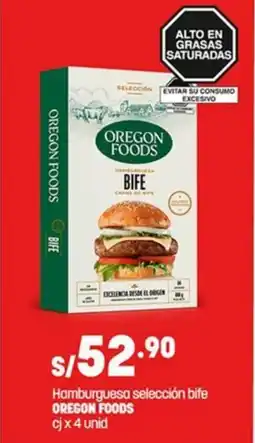 Plaza Vea OREGON FOODS Hamburguesa selección bife oferta