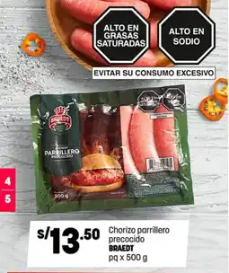 Plaza Vea BRAEDT Chorizo Parrillero Precocido oferta