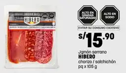 Plaza Vea HIBERO Jamón Serrano oferta
