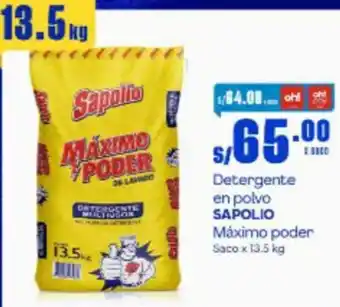 Makro Sapolio detergente en polvo oferta