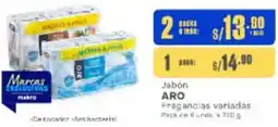 Makro ARO jabón fragancias variadas oferta