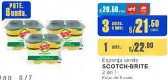 Makro SCOTCH-BRITE esponja verde oferta