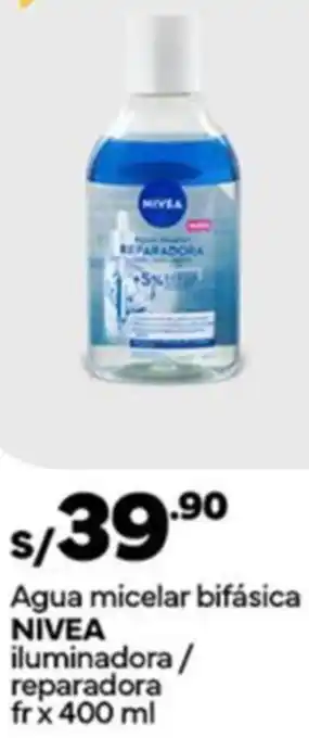 Plaza Vea Nivea agua micelar bifásica oferta