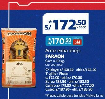 Makro Arroz extra añejo faraon oferta