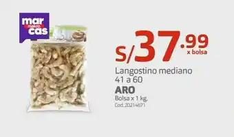 Makro Langostino mediano 41 a 60 aro oferta