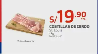 Makro Costillas de cerdo oferta