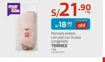 Makro Panceta entera con piel con hueso congelada ternez oferta