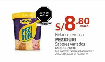 Makro Helado cremoso peziduri oferta