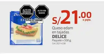 Makro Queso edam en tajadas delice oferta