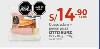 Makro Queso edam + jamon pizza otto kunz oferta