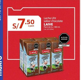 Makro Leche uht sabor chocolate laive oferta