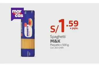 Makro Sspaguetti m&k oferta