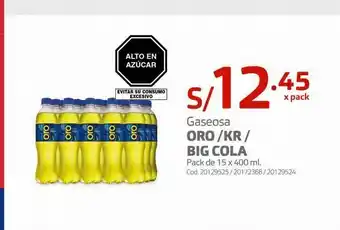 Makro Gaseosa oro / kr / big cola oferta