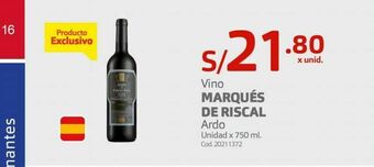 Makro Vino marqués de riscal oferta