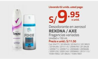 Makro Desodorante aerosol rexona oferta